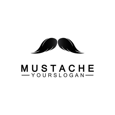 Mustache Vector icon logo design templateのイラスト素材