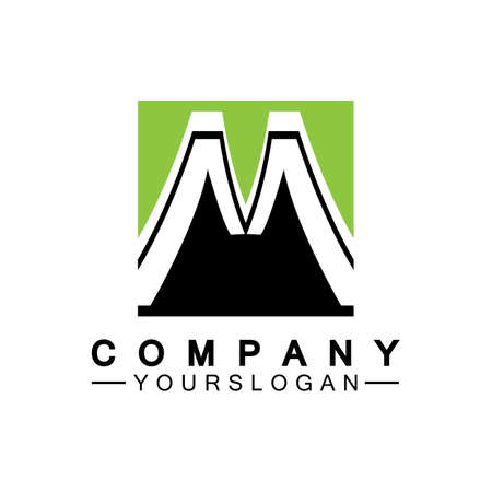 M Letter Logo Template vector illustration designのイラスト素材