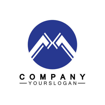 M Letter Logo Template vector illustration designのイラスト素材
