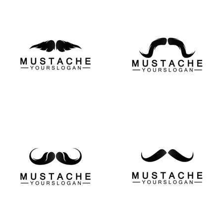 Mustache Vector icon logo design templateのイラスト素材