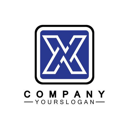 X Letter Logo Template vector icon illustration designのイラスト素材