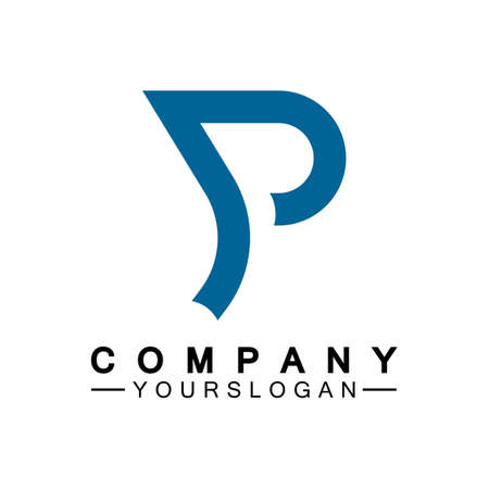 Letter P logo icon design vector, alphabet logo templateのイラスト素材