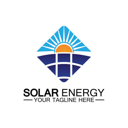 Solar Energy Logo Design Vector Templateのイラスト素材