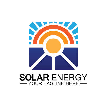 Solar Energy Logo Design Vector Templateのイラスト素材