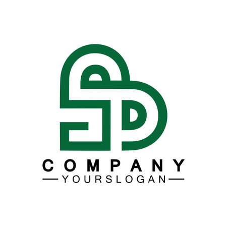 Initial letter B love heart logo designのイラスト素材