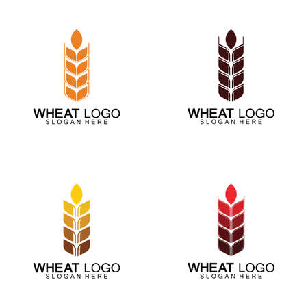 Agriculture Wheat  template vector icon designのイラスト素材