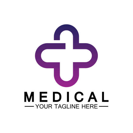 Medical Cross and Health Pharmacy Logo Vector Templateのイラスト素材