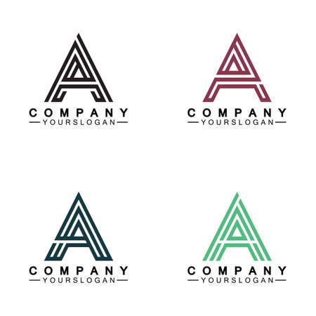 Letter A  Monogram Logo Design, Brand Identity Logos Designs Vector Illustration Templateのイラスト素材