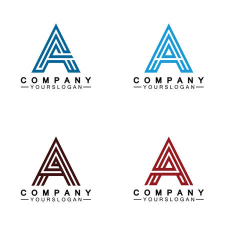 Letter A  Monogram Logo Design, Brand Identity Logos Designs Vector Illustration Templateのイラスト素材