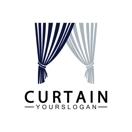 Curtain logo vector illustration design templateのイラスト素材