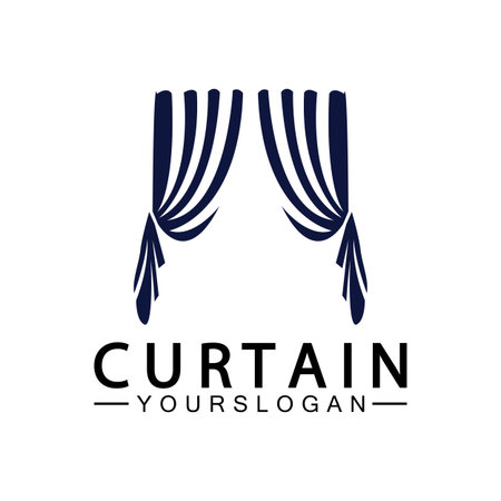 Curtain logo vector illustration design templateのイラスト素材