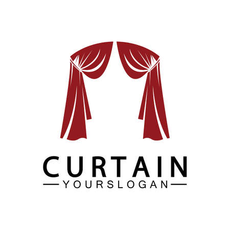 Curtain logo vector illustration design templateのイラスト素材