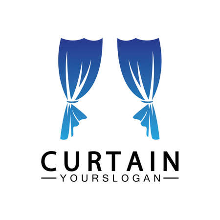 Curtain logo vector illustration design templateのイラスト素材