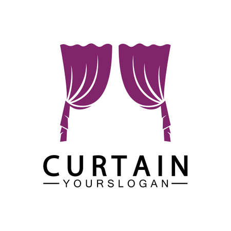Curtain logo vector illustration design templateのイラスト素材