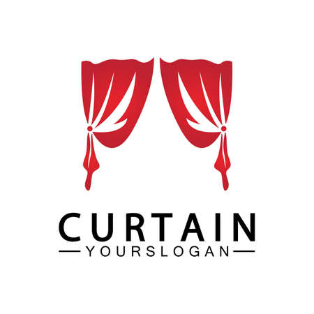 Curtain logo vector illustration design templateのイラスト素材