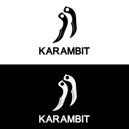 Karambit knife icon  design vector templateのイラスト素材