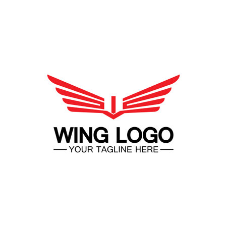 W letter for wings logo design, combination w letter and wings