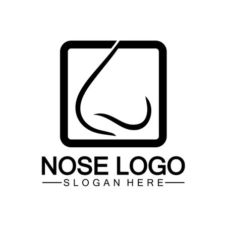 Nose logo design vector template, Organs logo design concept, Icon symbolのイラスト素材