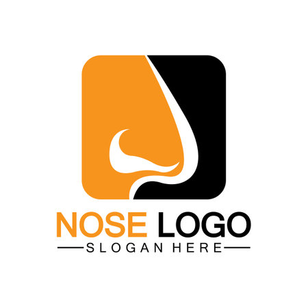 Nose logo design vector template, Organs logo design concept, Icon symbolのイラスト素材