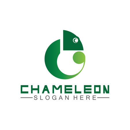 Chameleon logo design template. Vector illustrationのイラスト素材