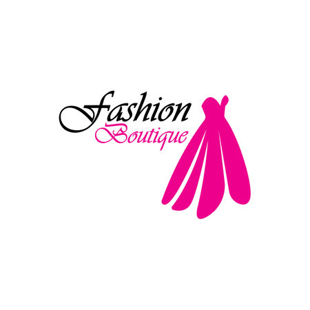 Beautiful dress woman logo simple creative for boutique fashion shop logo vectorのイラスト素材