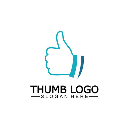 Thumb up concept logo template.Good symbol for your web site design, logo, app,Vector illustration.のイラスト素材