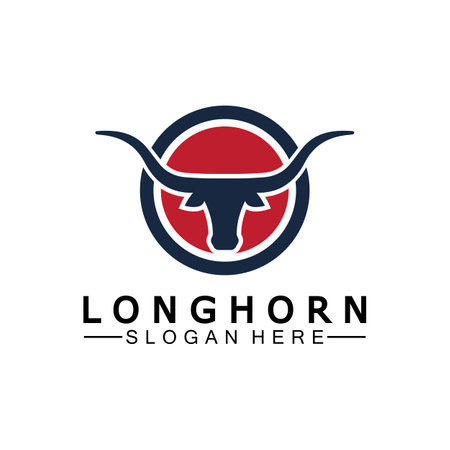 Long horn logo template vector illustration designのイラスト素材