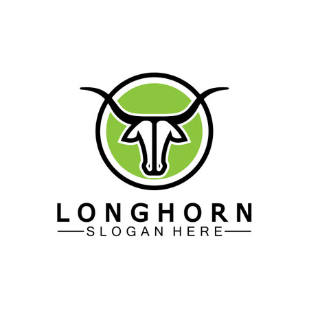 Long horn logo template vector illustration designのイラスト素材