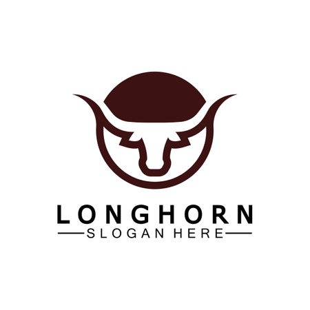Long horn logo template vector illustration designのイラスト素材