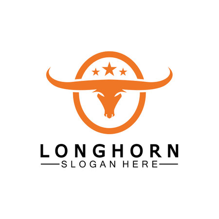 Long horn logo template vector illustration designのイラスト素材
