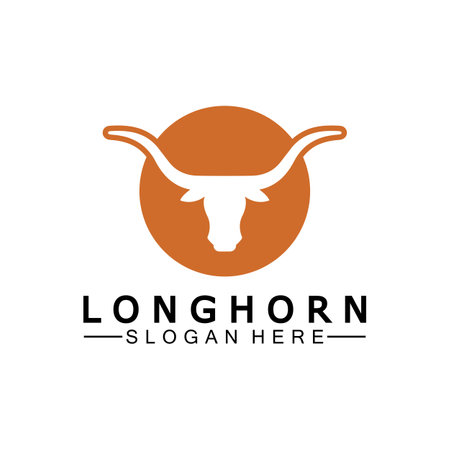 Long horn logo template vector illustration designのイラスト素材