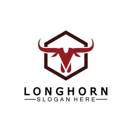 Long horn logo template vector illustration designのイラスト素材