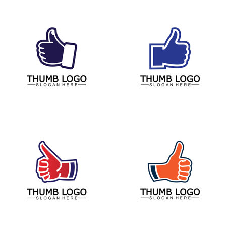 Thumb up concept logo template.Good symbol for your web site design, logo, app,Vector illustration.のイラスト素材