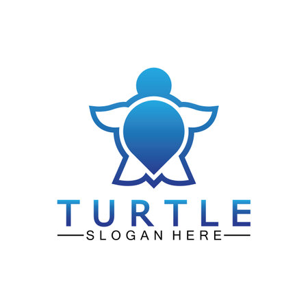 Turtle icon, Sea turtle vector illustration, Logo for buttons, websites, mobile apps and other design needsのイラスト素材
