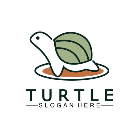 Turtle icon, Sea turtle vector illustration, Logo for buttons, websites, mobile apps and other design needsのイラスト素材