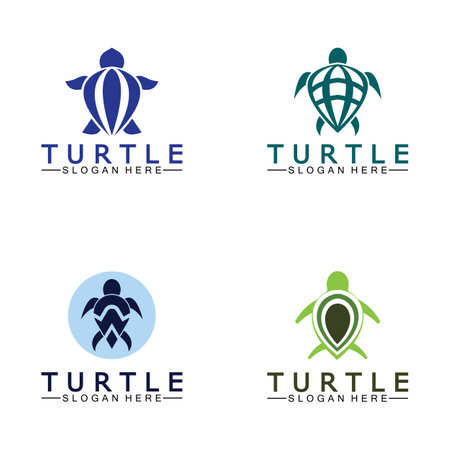 Turtle icon, Sea turtle vector illustration, Logo for buttons, websites, mobile apps and other design needsのイラスト素材