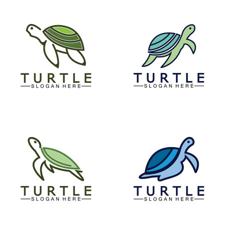 Turtle icon, Sea turtle vector illustration, Logo for buttons, websites, mobile apps and other design needsのイラスト素材