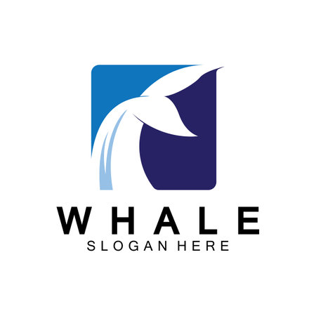 whale tail logo vector illustration design. Whale tail graphic iconのイラスト素材