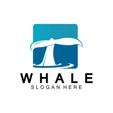 whale tail logo vector illustration design. Whale tail graphic iconのイラスト素材