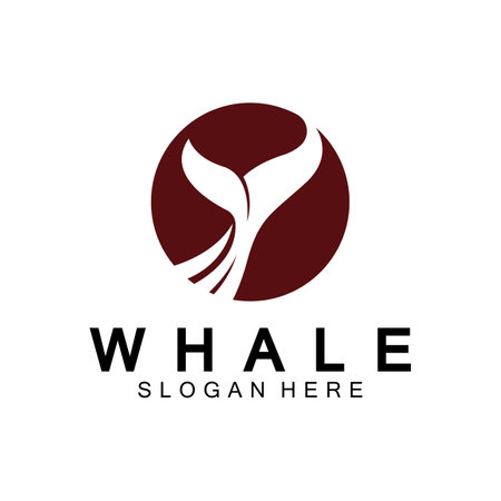 whale tail logo vector illustration design. Whale tail graphic iconのイラスト素材