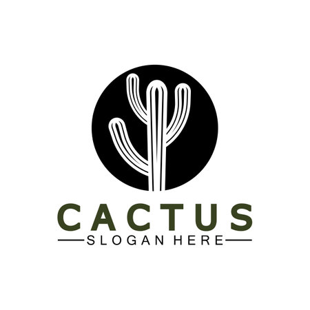 Cactus Logo Template Design Vector, Design Concept, Creative Symbol, Iconのイラスト素材