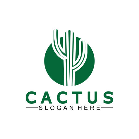 Cactus Logo Template Design Vector, Design Concept, Creative Symbol, Iconのイラスト素材