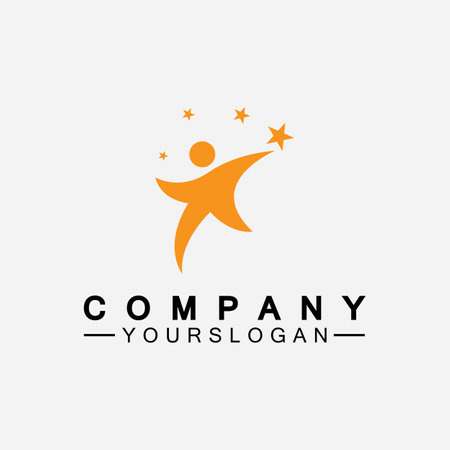 Star people success logo and symbol icon Templateのイラスト素材