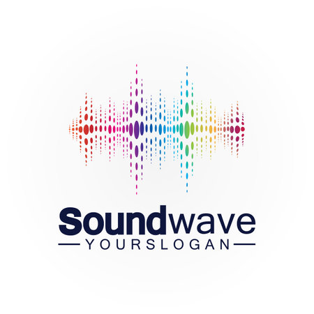 Sound wave logo and symbol vectorのイラスト素材