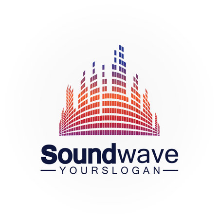 Sound wave logo and symbol vectorのイラスト素材