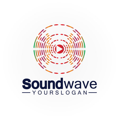 Sound wave logo and symbol vectorのイラスト素材
