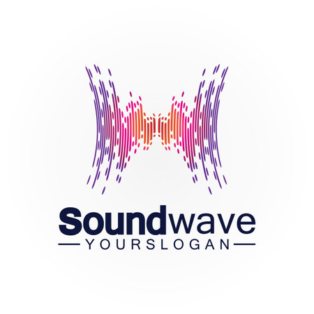 Sound wave logo and symbol vectorのイラスト素材
