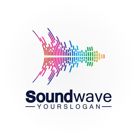 Sound wave logo and symbol vectorのイラスト素材