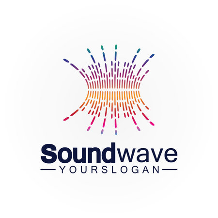 Sound wave logo and symbol vectorのイラスト素材
