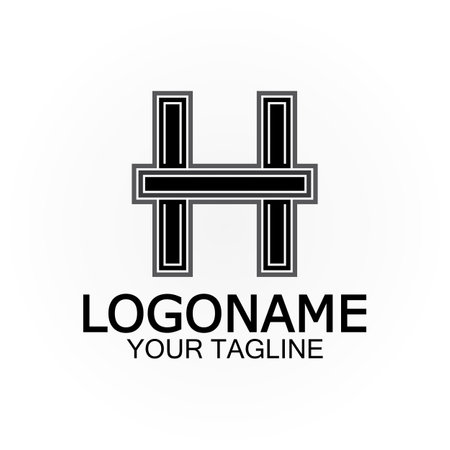Initial H Letter Logo Design Vector Template.のイラスト素材
